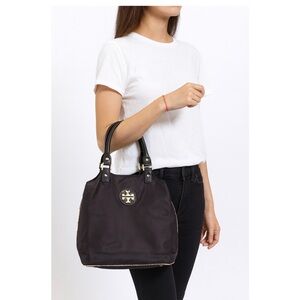 Tory Burch large brown nylon tote